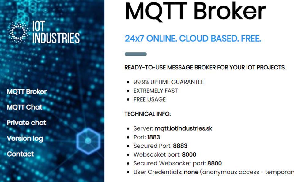 Slovenský MQTT Broker - IoT Industries Slovakia  